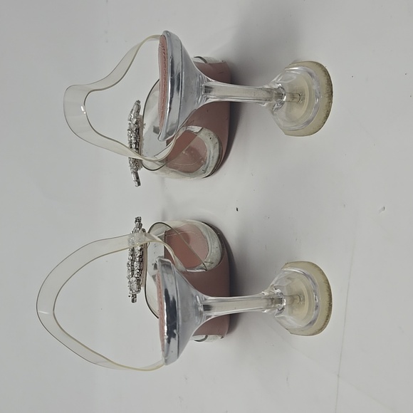 Amina Muaddi PVC Transparent Begum Glass Slingback Heels - Picture 4 of 10